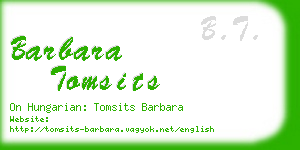barbara tomsits business card